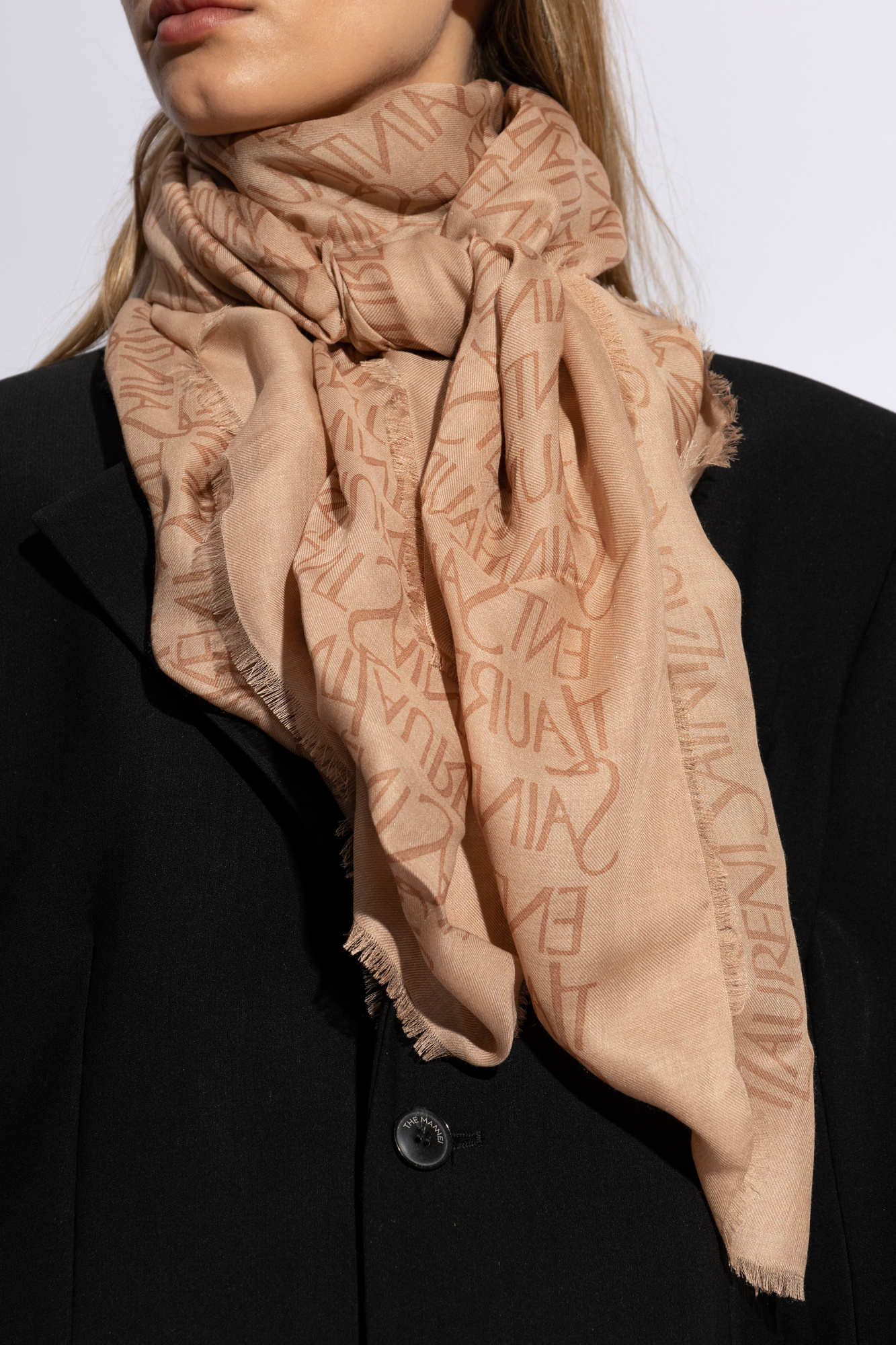 Beige Scarf with monogram Saint Laurent - Vitkac France